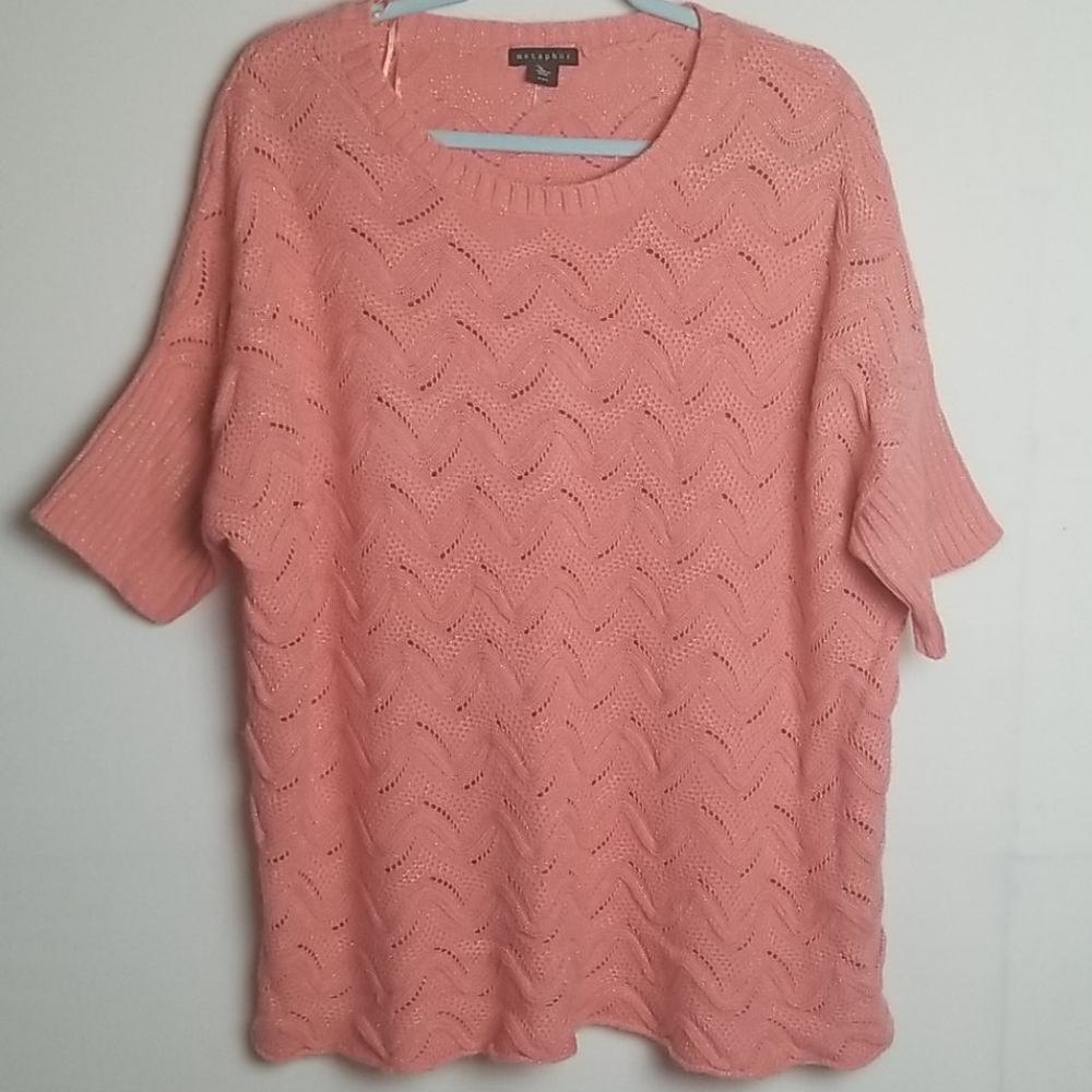 Metaphor Peach and Gold Sweater